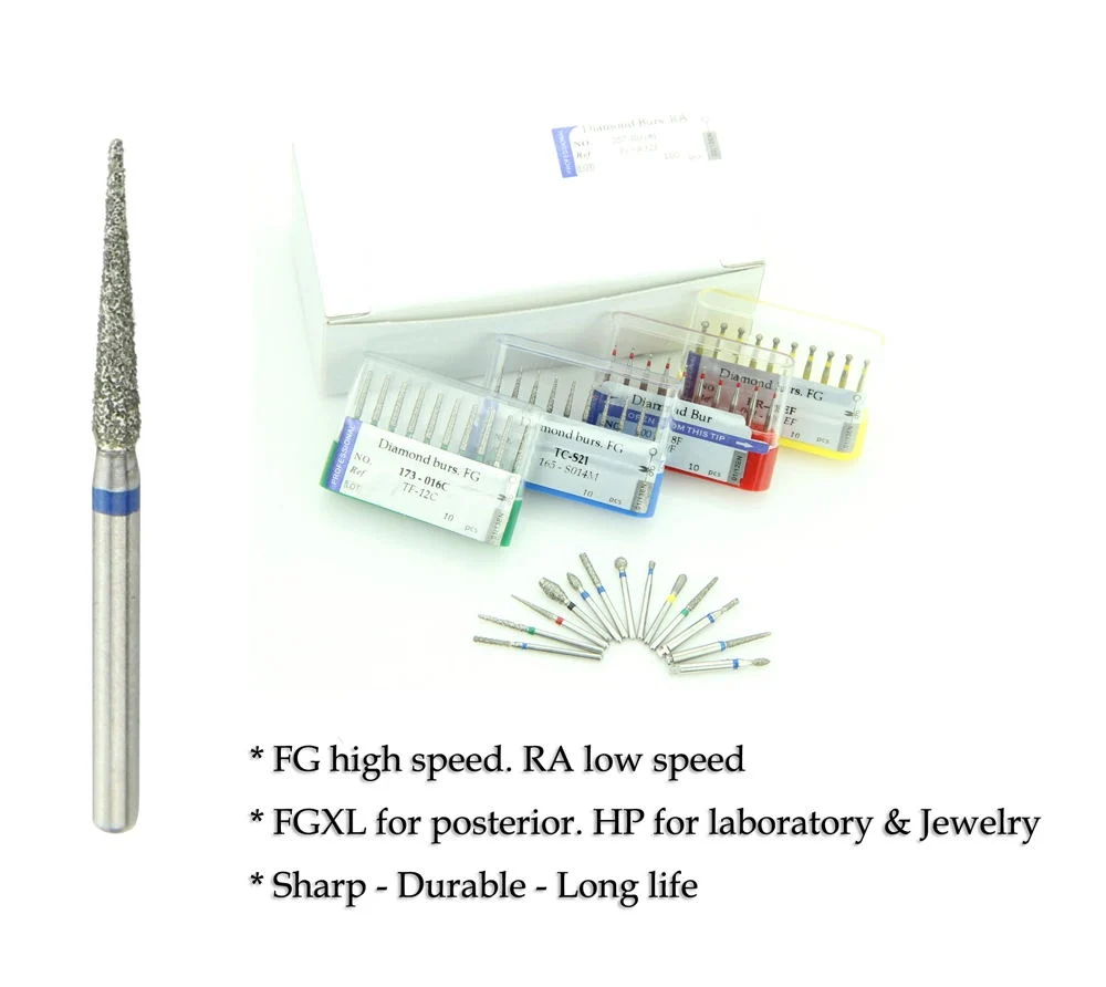 Diamond Dental Burs Dental Diamond Burs for Crown Preparation Manufacturers