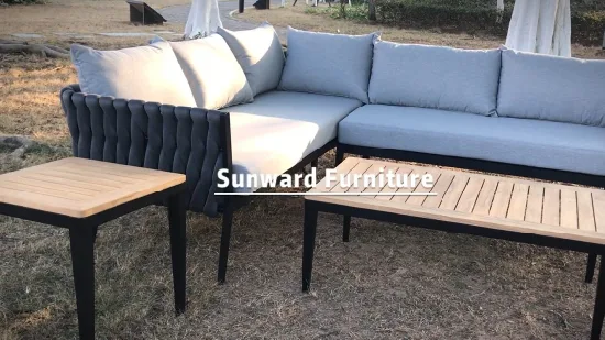 Sunward Hot Sale Hotel Leisure Garden Resort Project Outdoor Weaving Rope Sofa